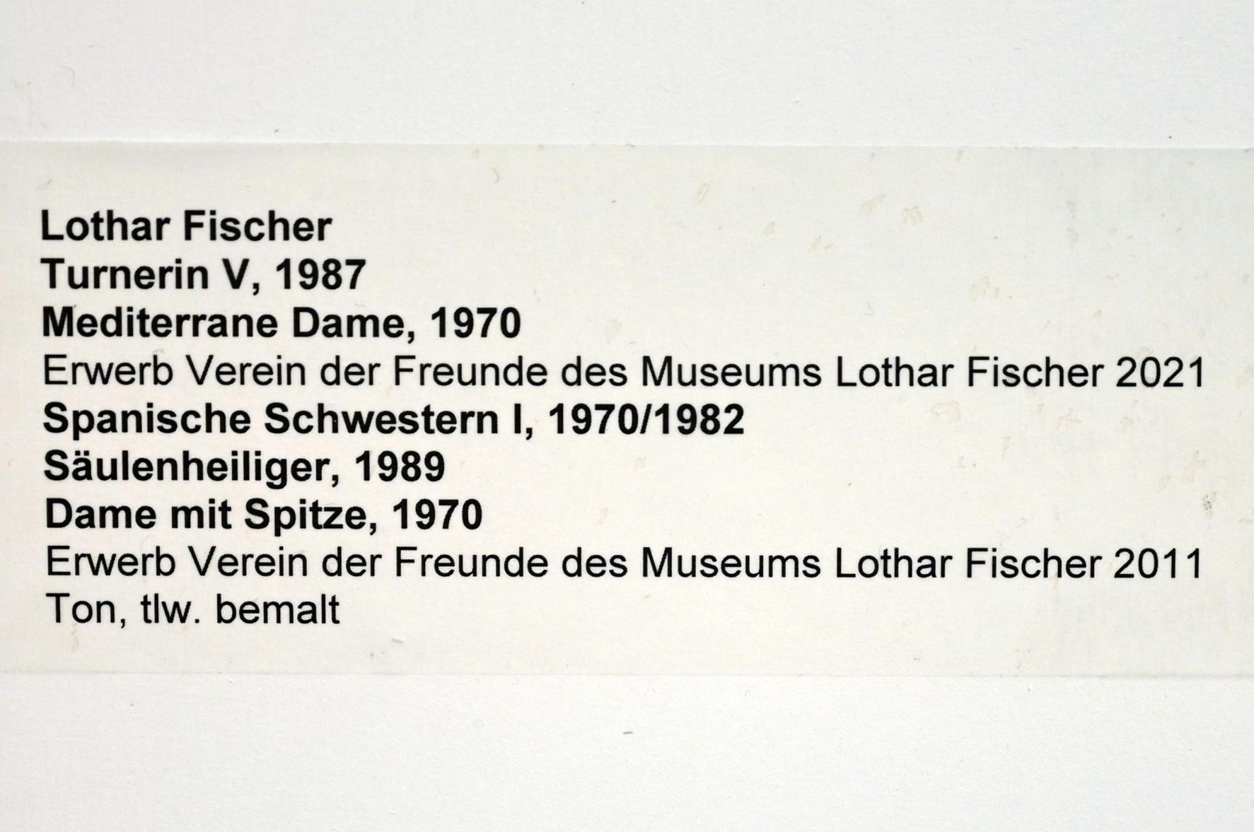 Lothar Fischer (1959–2004), Spanische Schwestern I, Neumarkt in der Oberpfalz, Museum Lothar Fischer, Obergeschoß Raum 6, 1970, Bild 2/2
