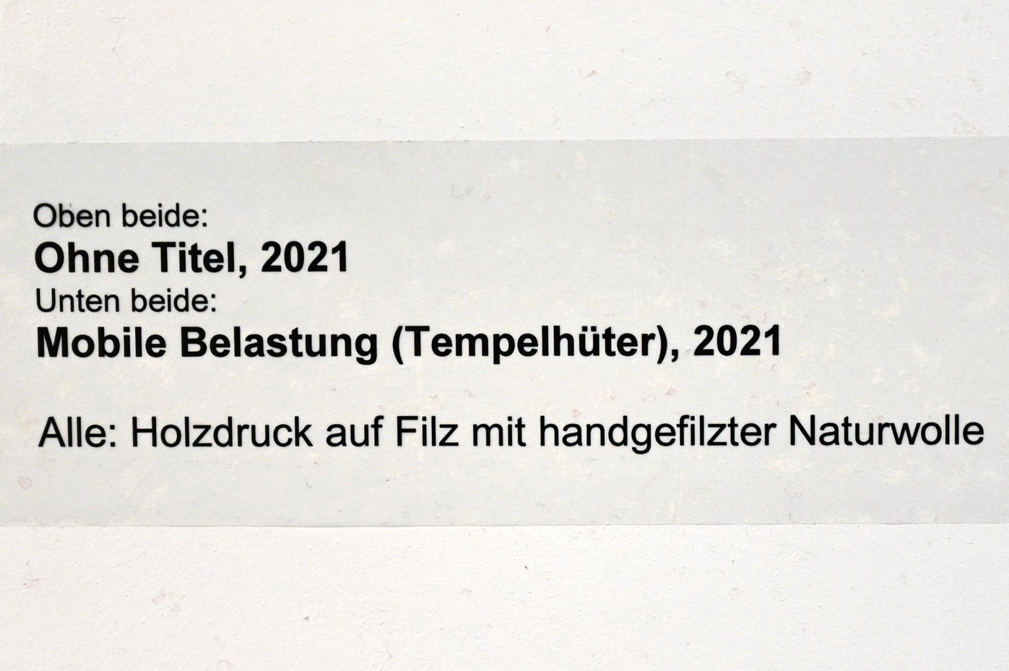 Verena Issel (2021–2022), Ohne Titel, Neumarkt in der Oberpfalz, Museum Lothar Fischer, Ausstellung "VERENA ISSEL" vom 26.06.-09.10.2022, Raum 2, 2021, Bild 2/2