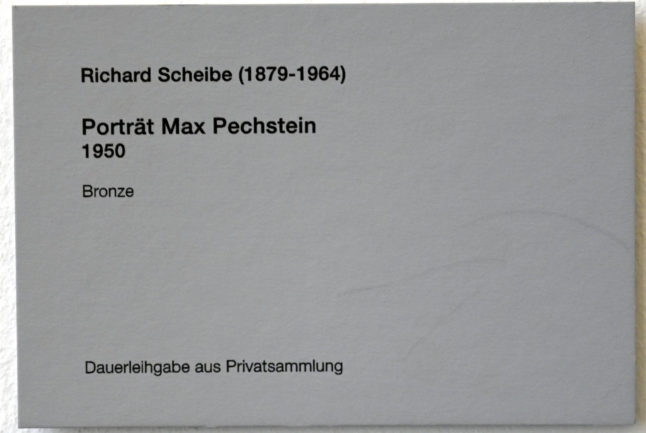 Richard Scheibe (1921–1950), Porträt Max Pechstein, Zwickau, Kunstsammlungen, Max-Pechstein-Museum - Saal 5, 1950, Bild 3/3