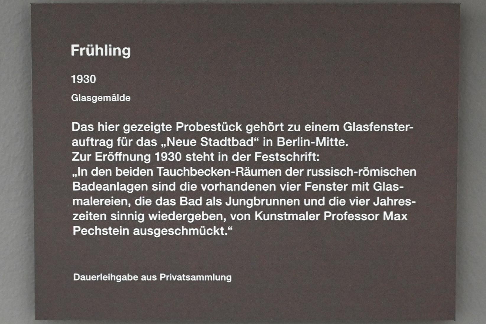 Max Pechstein (1895–1953), Frühling, Zwickau, Kunstsammlungen, Max-Pechstein-Museum - Saal 3, 1930, Bild 2/2