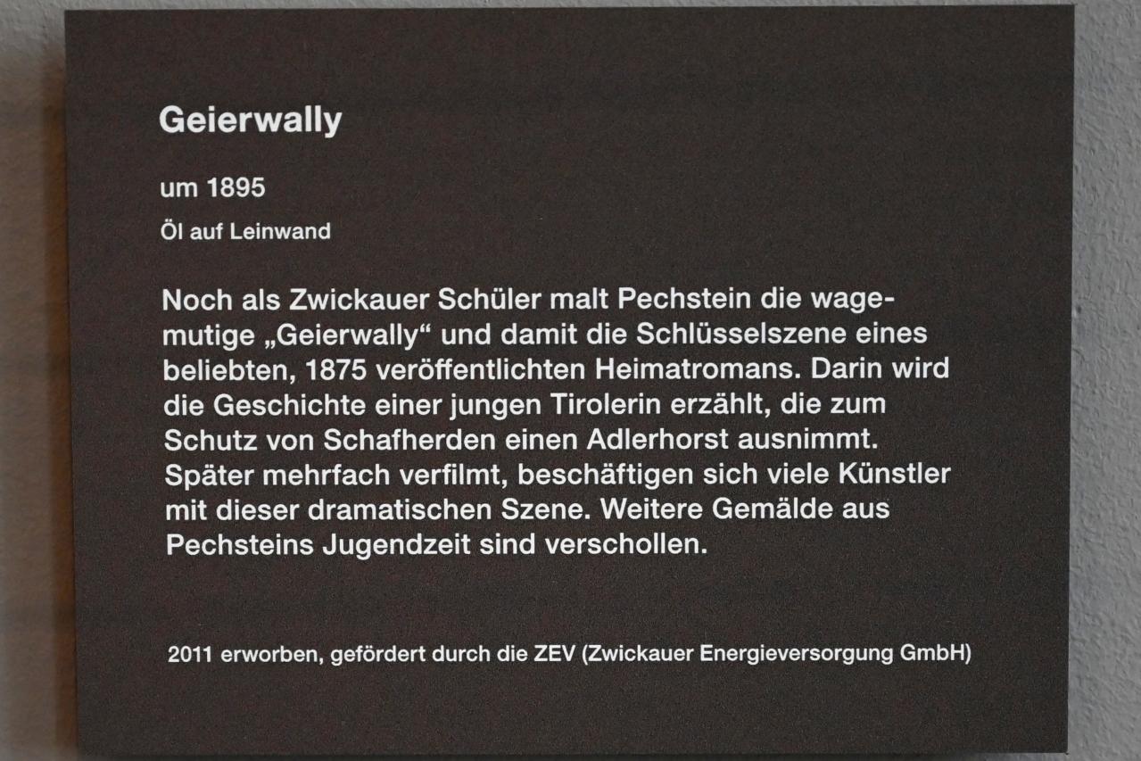 Max Pechstein (1895–1953), Geierwally, Zwickau, Kunstsammlungen, Max-Pechstein-Museum - Saal 3, um 1895, Bild 2/2