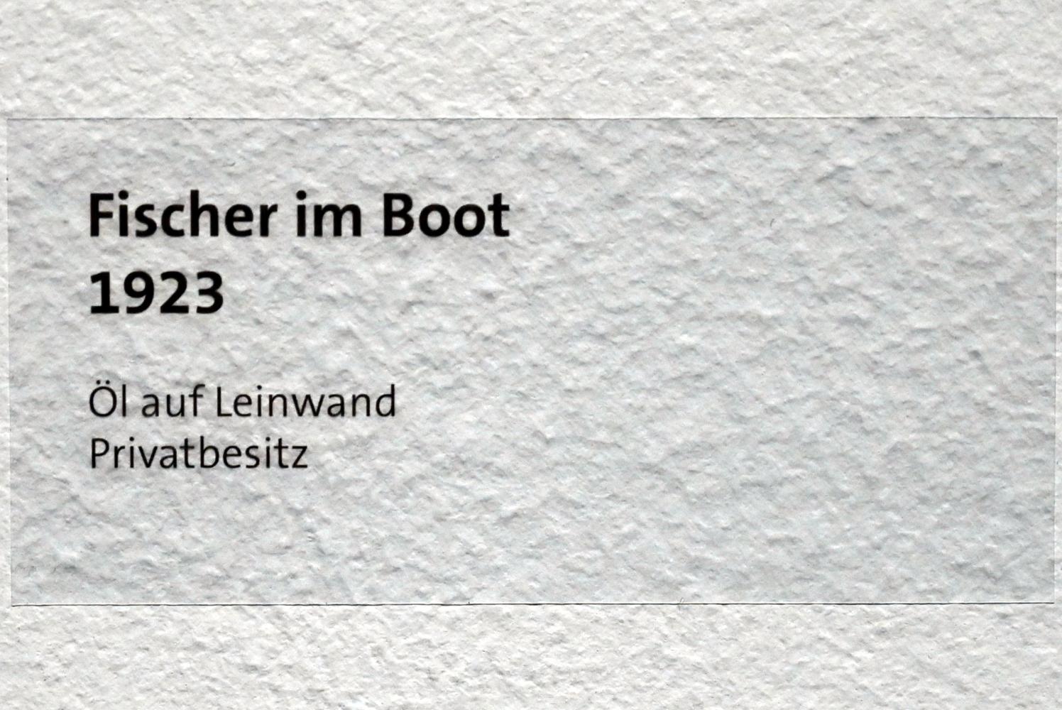 Max Pechstein (1895–1953), Fischer im Boot, Zwickau, Kunstsammlungen, Max-Pechstein-Museum - Seegewohnheiten, 1923, Bild 3/3