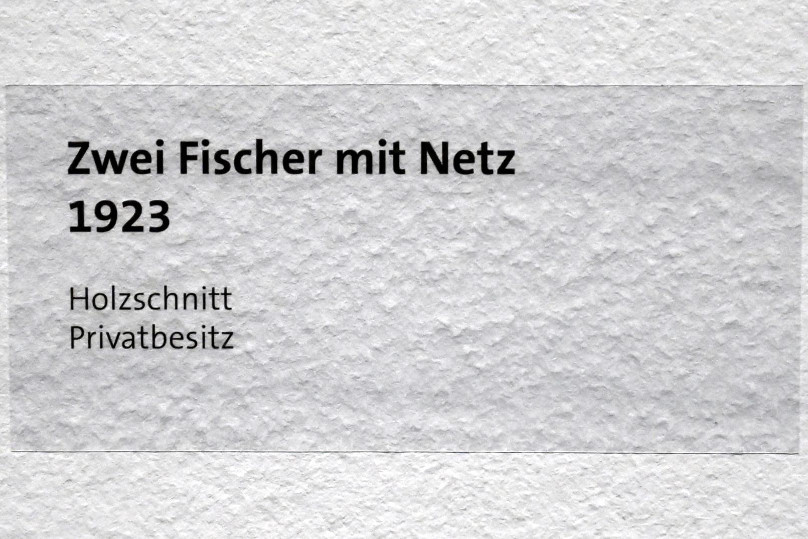 Max Pechstein (1895–1953), Zwei Fischer im Netz, Zwickau, Kunstsammlungen, Max-Pechstein-Museum - Seegewohnheiten, 1923, Bild 2/3