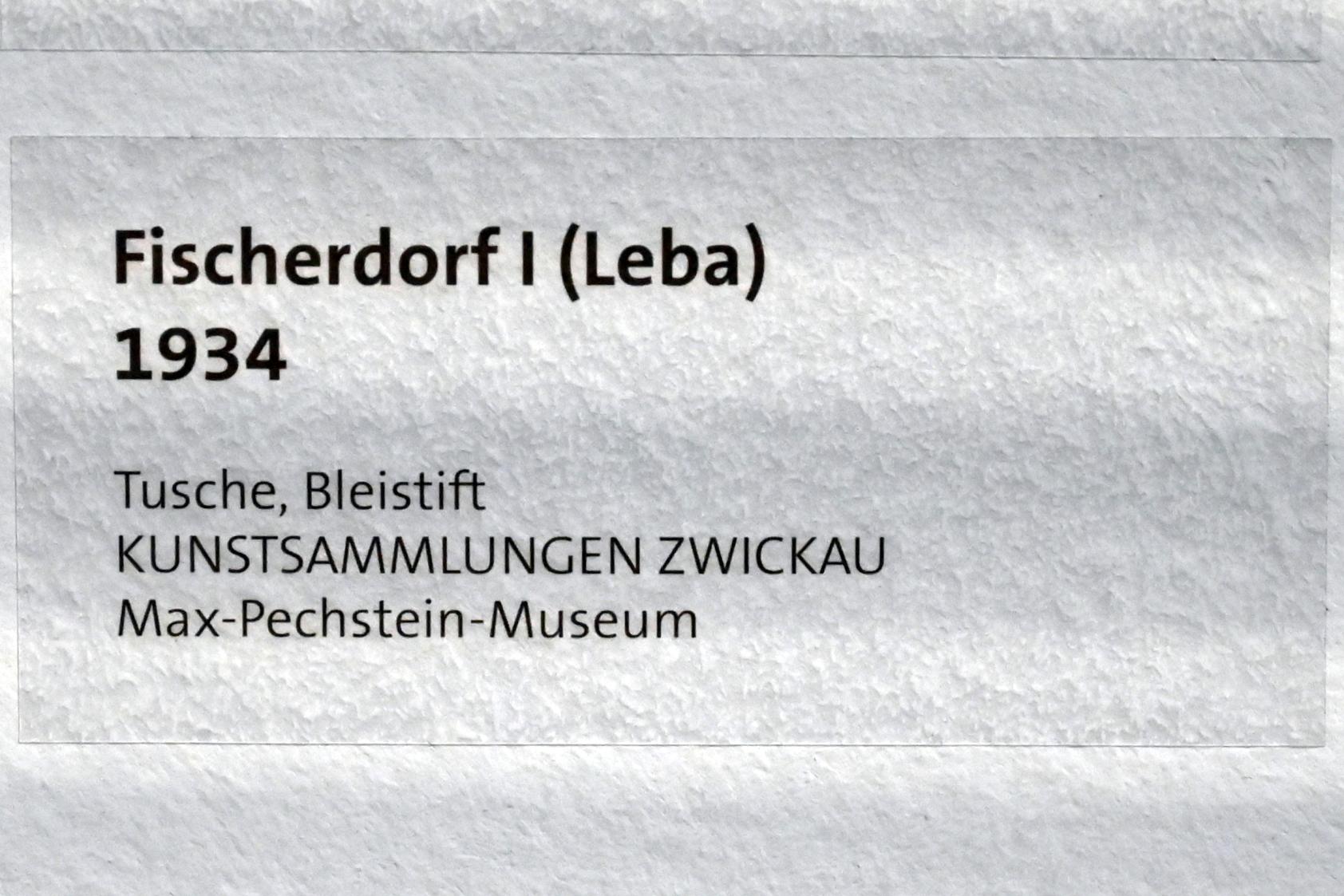Max Pechstein (1895–1953), Fischerdorf I (Leba), Zwickau, Kunstsammlungen, Max-Pechstein-Museum - Seegewohnheiten, 1934, Bild 2/2