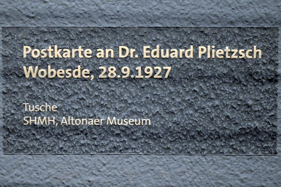 Max Pechstein (1895–1953), Postkarte an Dr. Eduard Plietzsch, Zwickau, Kunstsammlungen, Max-Pechstein-Museum - Seegewohnheiten, 1927, Bild 2/5