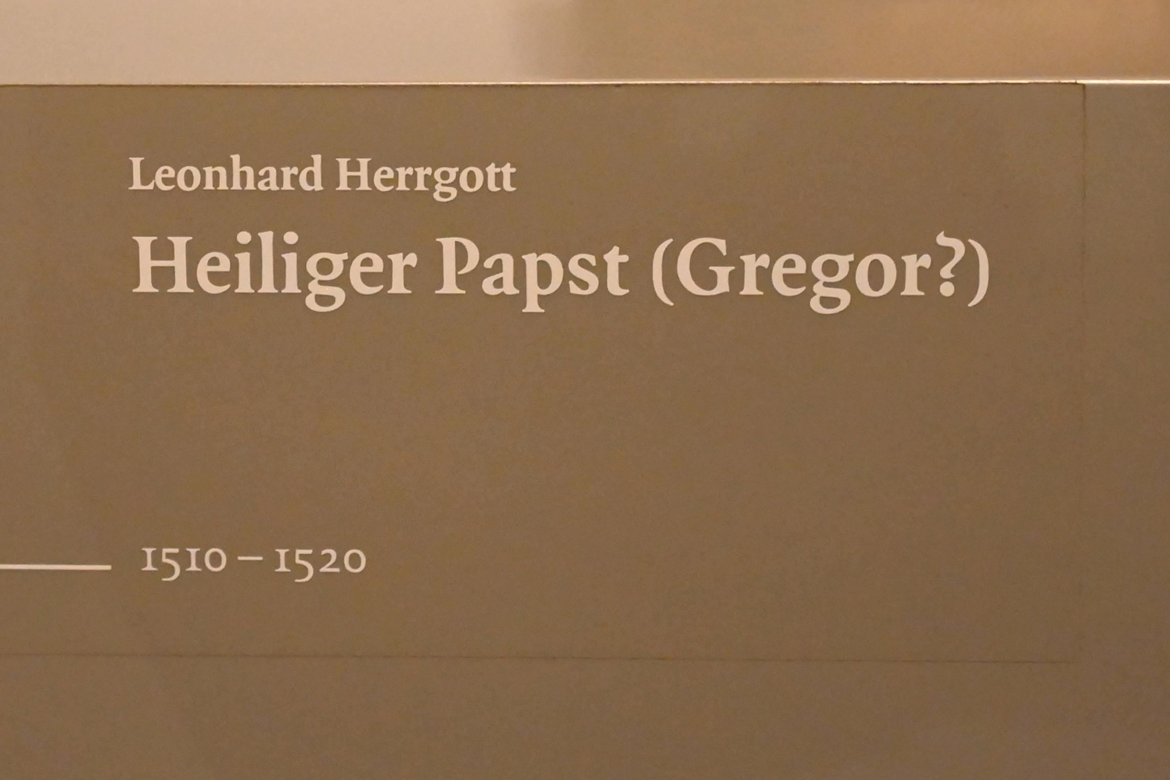 Leonhardt Herrgott (Leonhard Beier) (1515–1520), Heiliger Papst (Gregor?), Irfersgrün, Dorfkirche, jetzt Zwickau, Kunstsammlungen, Im Himmel zu Hause, 1510–1520, Bild 4/4