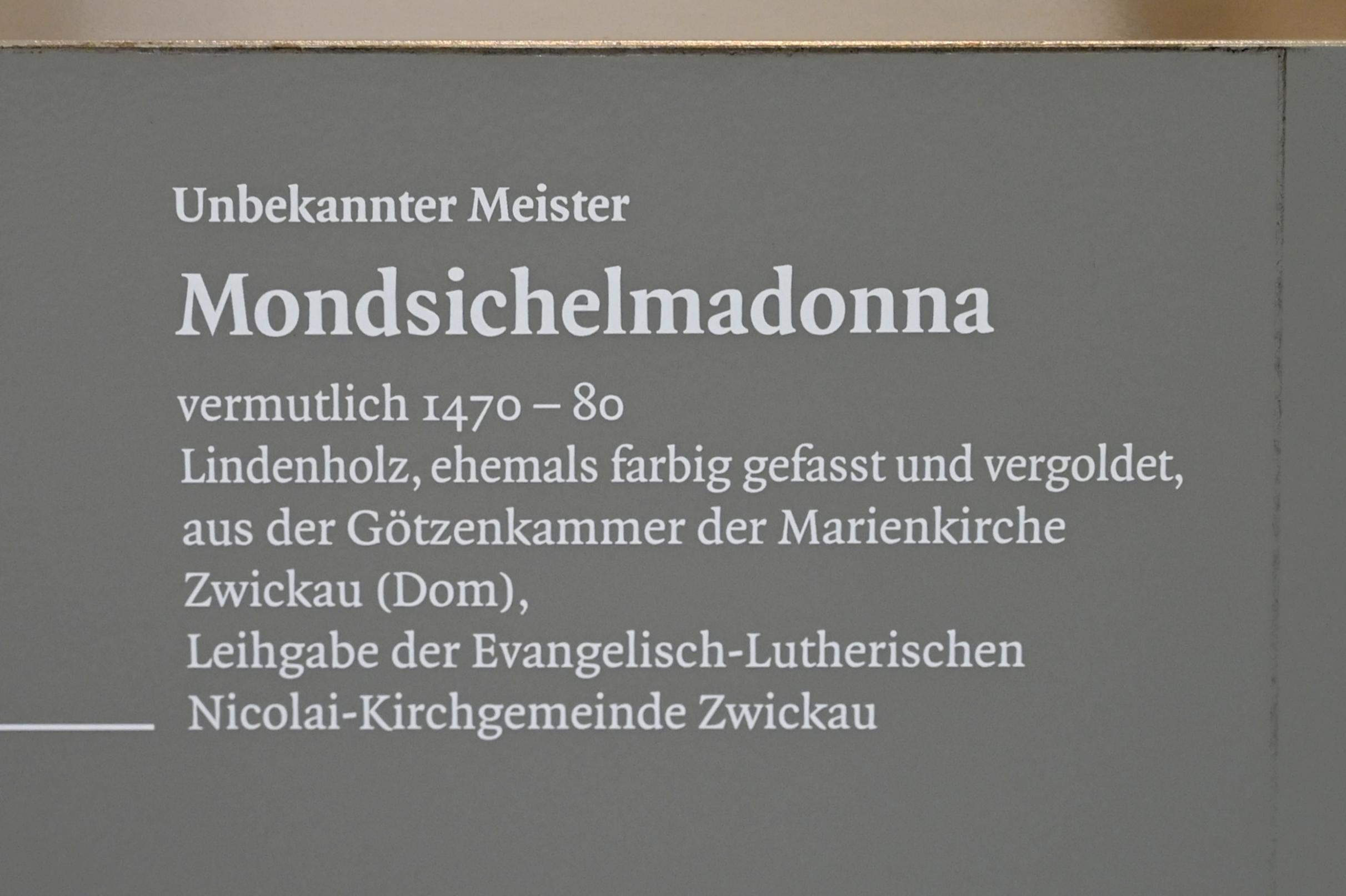Mondsichelmadonna, Zwickau, Kunstsammlungen, Im Himmel zu Hause, um 1470–1480, Bild 3/3