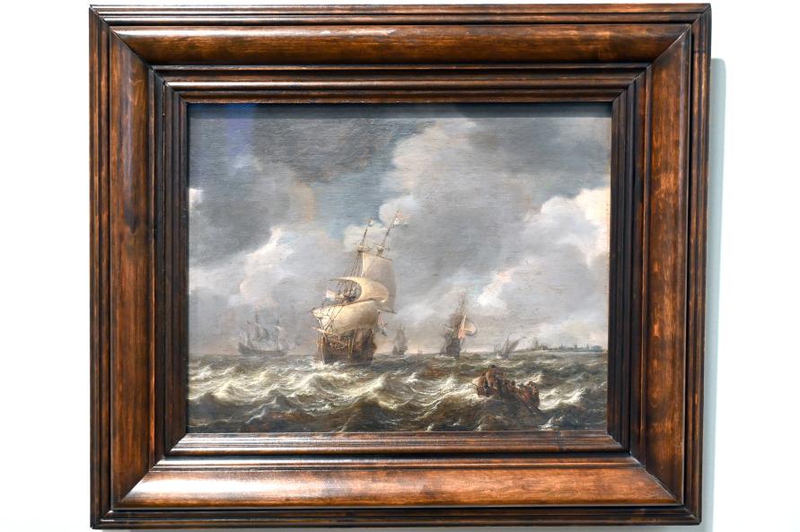 Jan Abrahamszoon Beerstraten (1642–1665), Schiffe auf bewegter See, Zwickau, Kunstsammlungen, Altmeisterliches, um 1660, Bild 1/2