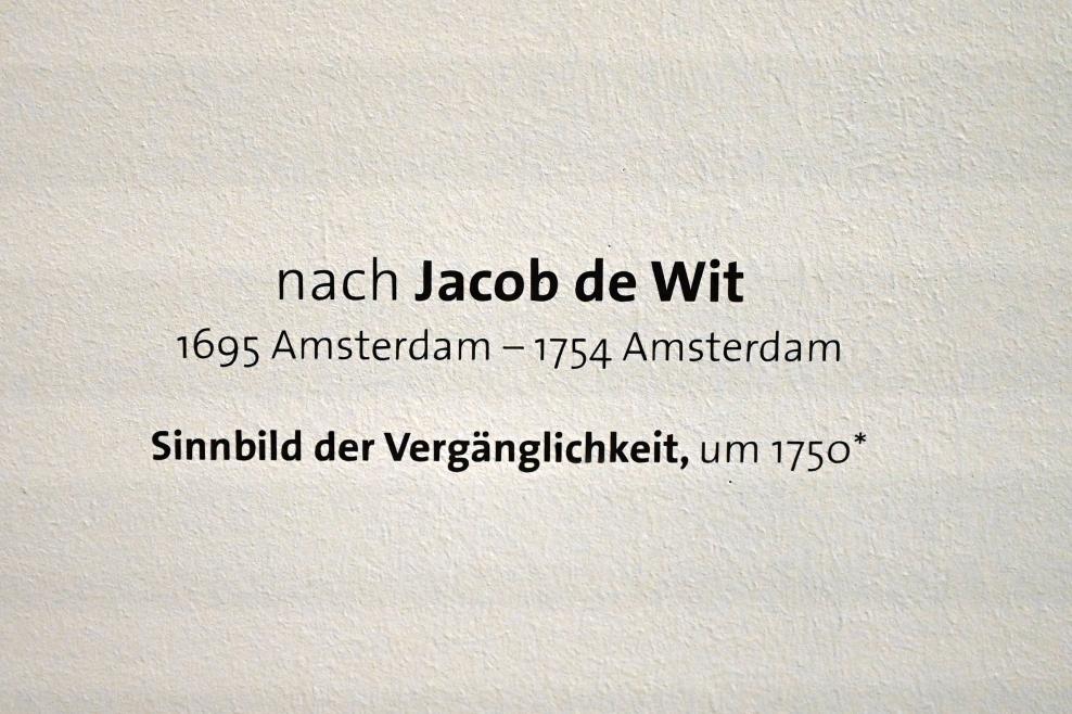 Jacob de Wit (Nachahmer) (1750), Sinnbild der Vergänglichkeit, Zwickau, Kunstsammlungen, Altmeisterliches, um 1750, Bild 2/2