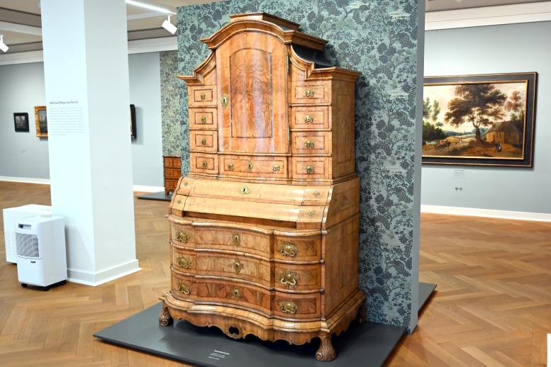 Schreibschrank, Zwickau, Kunstsammlungen, Altmeisterliches, um 1730, Bild 2/3