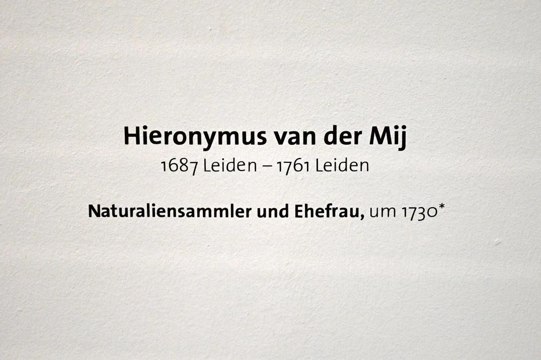 Hieronymus van der Mij (1730), Naturaliensammler und Ehefrau, Zwickau, Kunstsammlungen, Altmeisterliches, um 1730, Bild 2/2