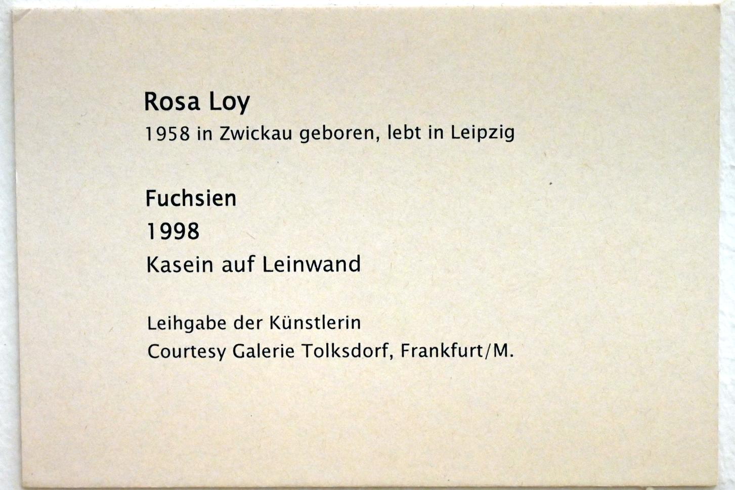 Rosa Loy (1998), Fuchsien, Zwickau, Kunstsammlungen, Im Jetzt, 1998, Bild 2/2