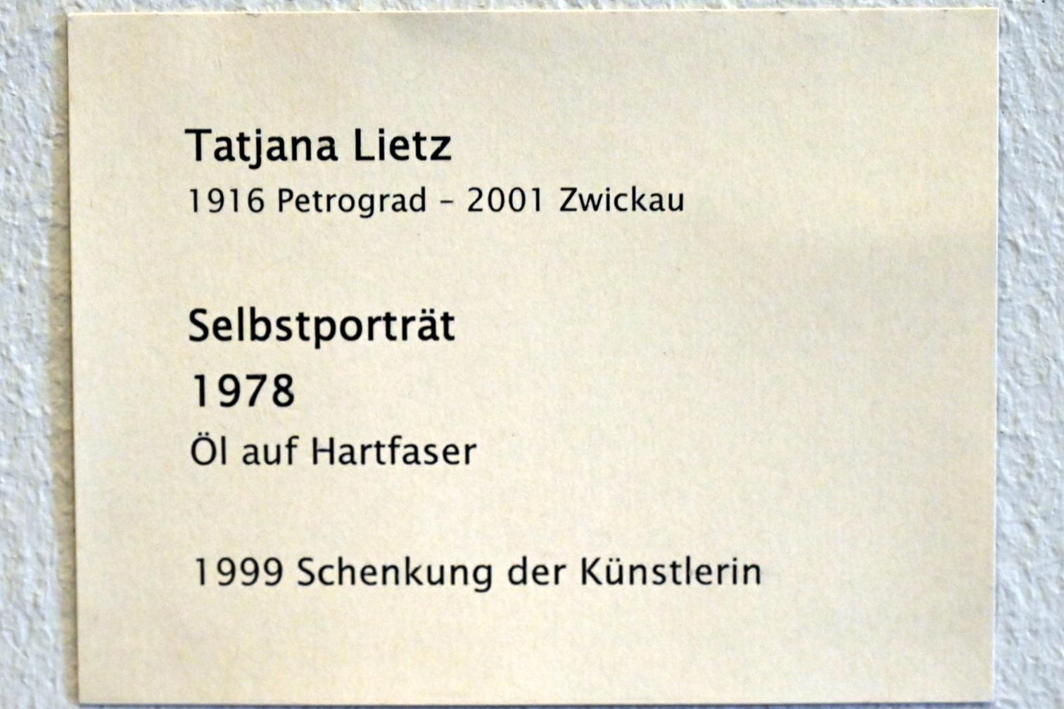 Tatjana Lietz (1978), Selbstporträt, Zwickau, Kunstsammlungen, Im Jetzt, 1978, Bild 2/2