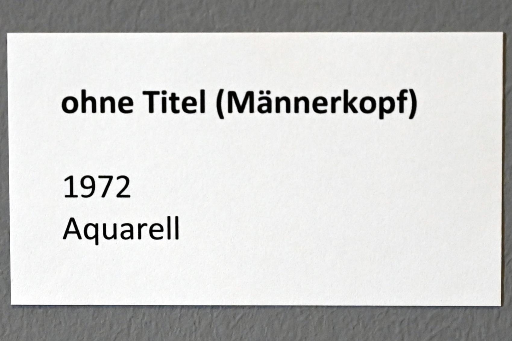 Albert Hennig (1948–1976), ohne Titel (Männerkopf), Zwickau, Kunstsammlungen, Albert Hennig, 1972, Bild 2/2