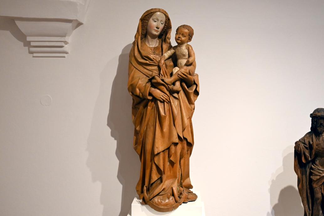 Hans Multscher (1428–1465), Maria mit Kind (Bihlafinger Madonna), Bihlafingen, Kirche St. Theodul, jetzt Ulm, Museum Ulm, Saal 2, um 1455–1460