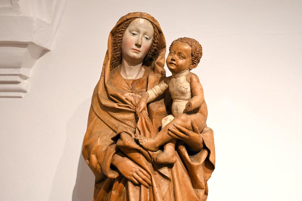 Hans Multscher (1428–1465), Maria mit Kind (Bihlafinger Madonna), Bihlafingen, Kirche St. Theodul, jetzt Ulm, Museum Ulm, Saal 2, um 1455–1460, Bild 2/3
