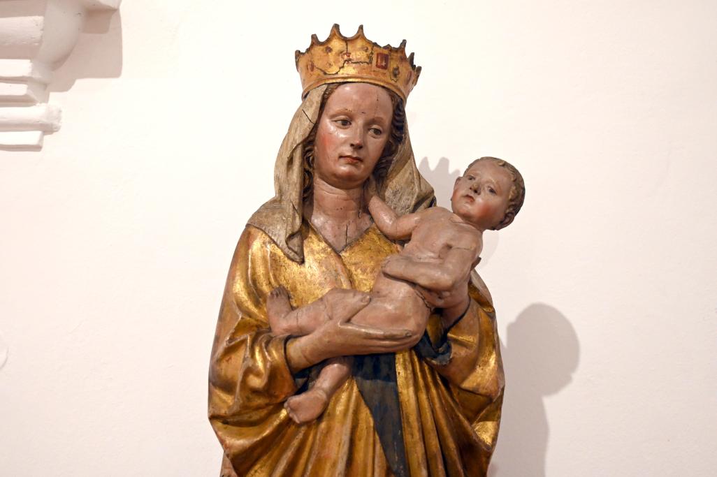 Hans Multscher (Umkreis) (1435–1465), Maria mit Kind, Ulm, Museum Ulm, Saal 2, um 1450–1460, Bild 2/3