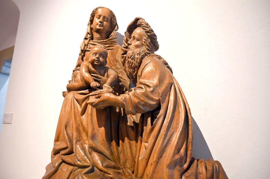 Meister von Berghofen (1440–1445), Anbetung der Könige (Fragment), Ulm, Museum Ulm, Saal 2, um 1445, Bild 2/4