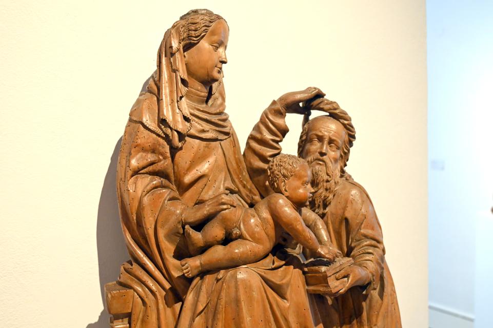 Meister von Berghofen (1440–1445), Anbetung der Könige (Fragment), Ulm, Museum Ulm, Saal 2, um 1445, Bild 3/4