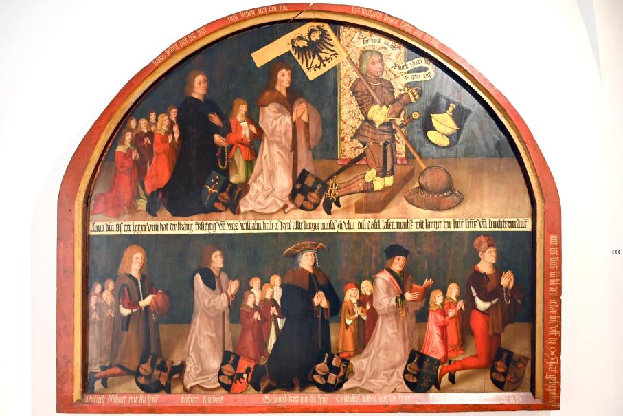 Wilhelm Besserer mit seinen Söhnen und Schwiegersöhnen, Ulm, Museum Ulm, Saal 4a, 1499