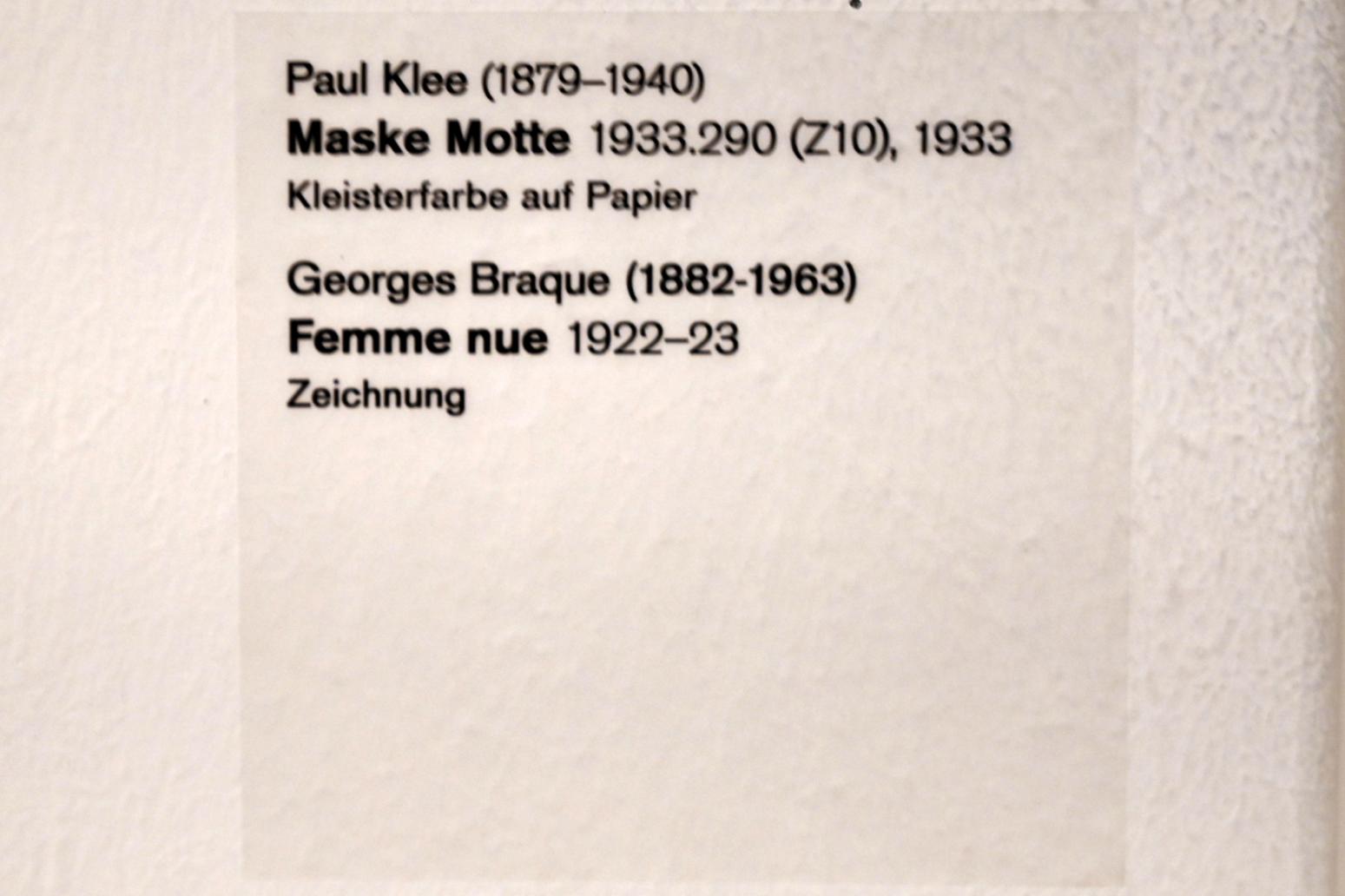 Paul Klee (1904–1940), Maske Motte, Ulm, Museum Ulm, Saal 4, 1933, Bild 2/2