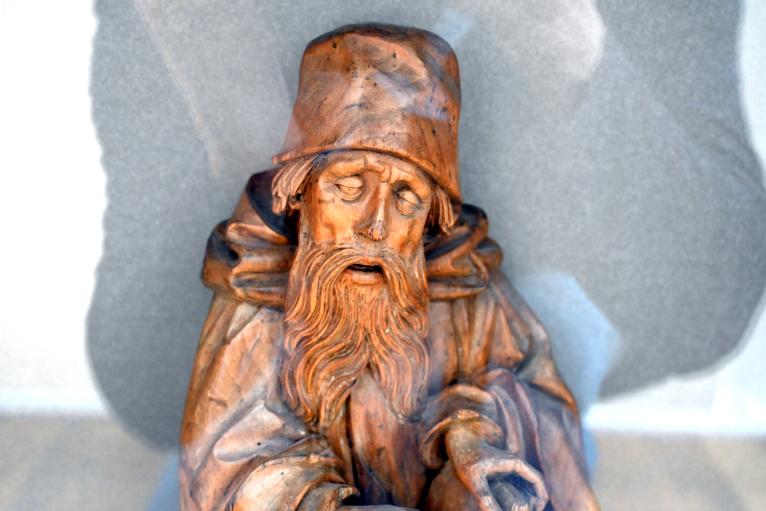 Michel Erhart (Werkstatt) (1489–1490), Heiliger Antonius, Ulm, Museum Ulm, Saal 9, um 1490, Bild 2/3