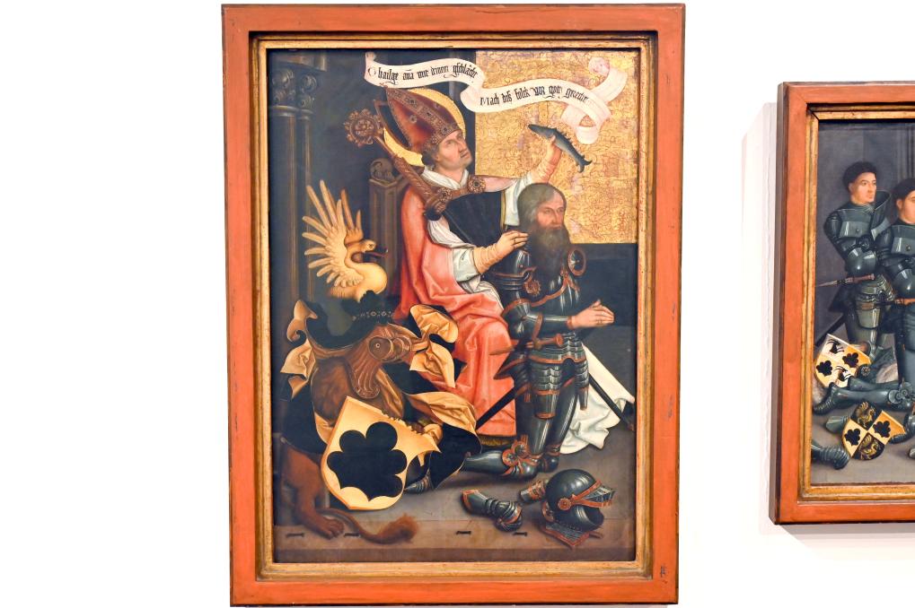 Bernhard Strigel (1475–1528), Ulrich von Frundsberg und Barbara von Rechberg mit ihren Kindern, Mindelheim, Stadtpfarrkirche St. Stephan, jetzt Ulm, Museum Ulm, Saal 12c, 1505–1506, Bild 2/6