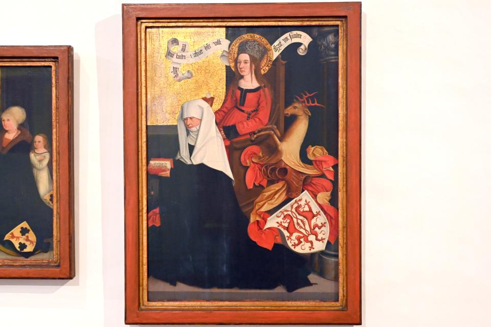Bernhard Strigel (1475–1528), Ulrich von Frundsberg und Barbara von Rechberg mit ihren Kindern, Mindelheim, Stadtpfarrkirche St. Stephan, jetzt Ulm, Museum Ulm, Saal 12c, 1505–1506, Bild 5/6