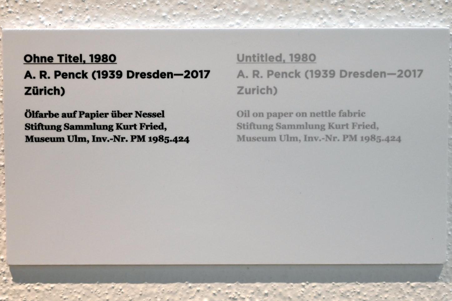 A. R. Penck (1965–1992), Ohne Titel, Ulm, Museum Ulm, Saal 7e, 1980, Bild 2/2