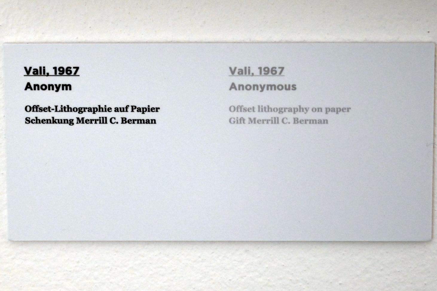 Vali, Ulm, Museum Ulm, Saal 11b, 1967, Bild 2/2