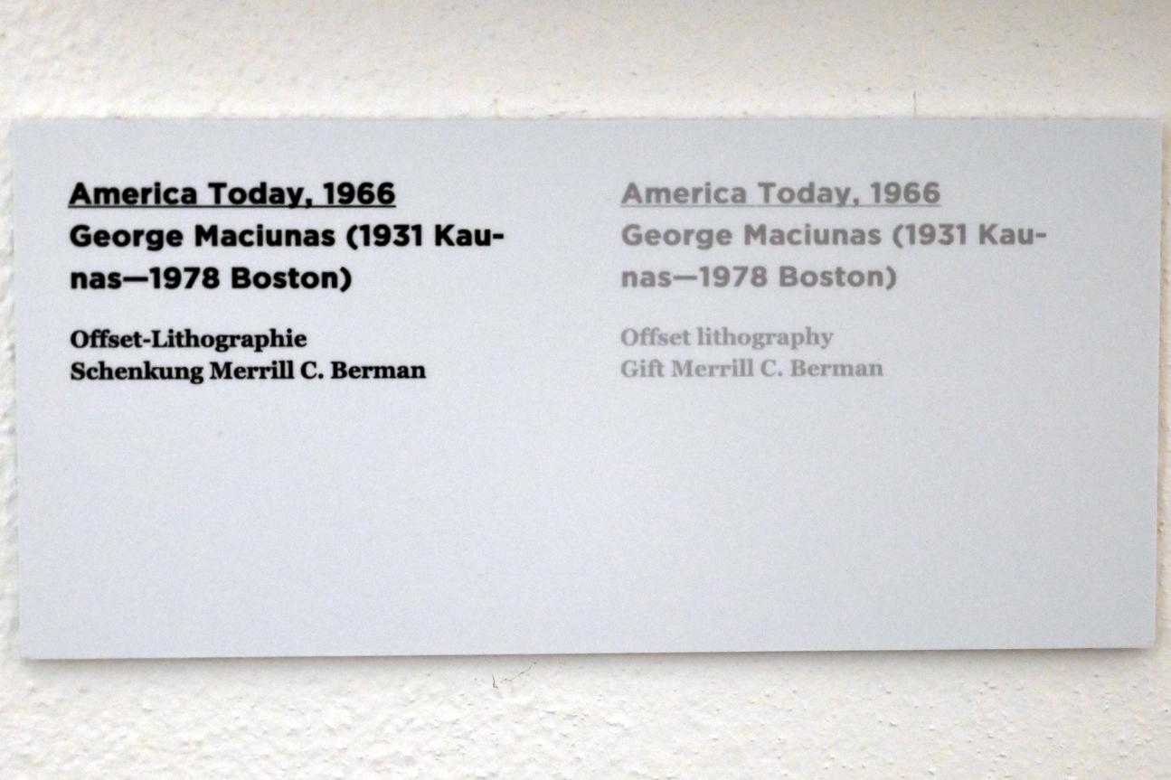 George Maciunas (Jurgis Mačiūnas) (1963–1970), America Today, Ulm, Museum Ulm, Saal 11b, 1966, Bild 2/2