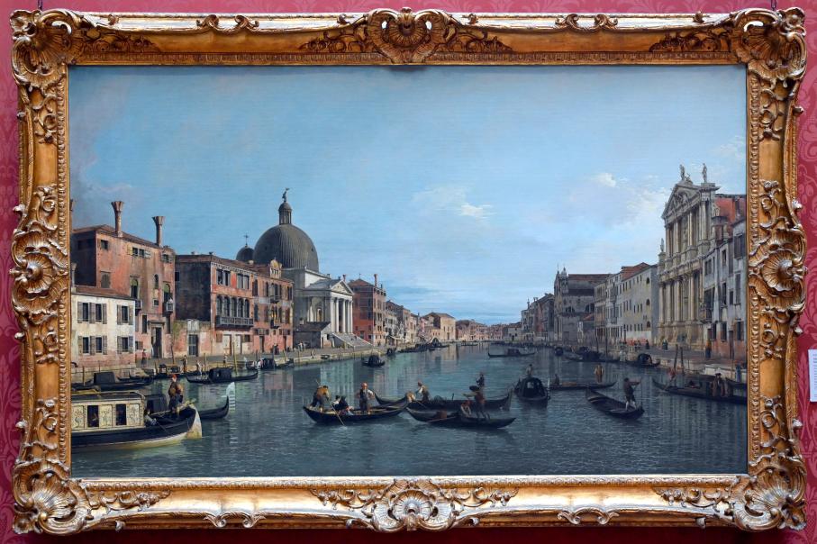Giovanni Antonio Canal ("Canaletto") (1722–1765), Der Canal Grande mit San Simeone Piccolo, London, National Gallery, Saal 38, um 1740