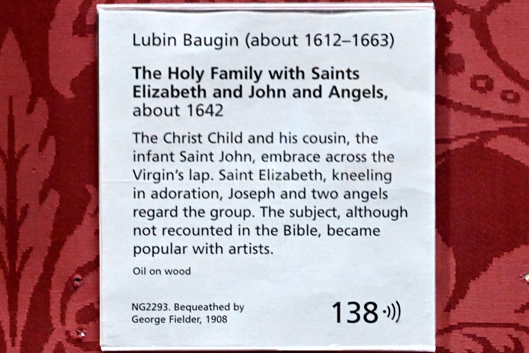 Lubin Baugin (1631–1642), Die Heilige Familie mit Elisabeth und dem Johannesknaben, London, National Gallery, Saal 35, um 1642, Bild 2/2