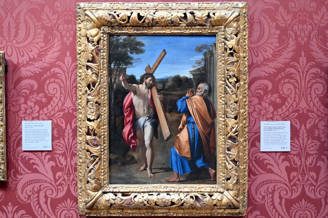 Annibale Carracci (1582–1609), Christus erscheint dem hl. Petrus an der Via Appia (Domine, quo vadis?), London, National Gallery, Saal 35, 1601–1602