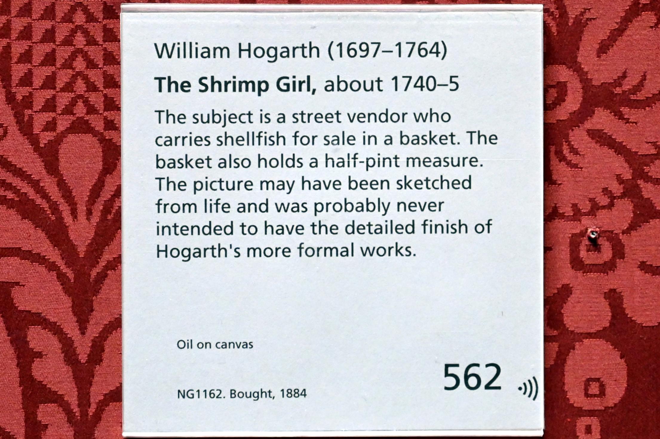 William Hogarth (1733–1743), Das Shrimp-Mädchen, London, National Gallery, Saal 35, um 1740–1745, Bild 2/2