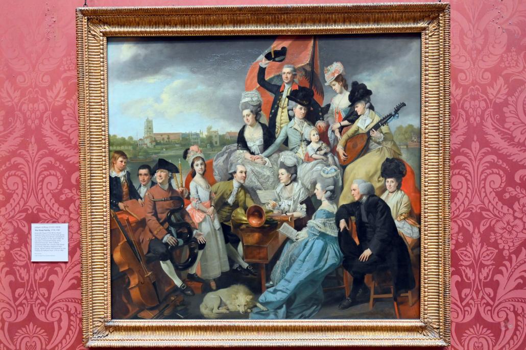 Johann Joseph Zoffany (1757–1783), Gruppenporträt der Familie Sharp, London, National Gallery, Saal 35, 1779–1781