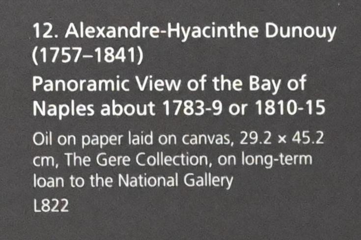 Alexandre-Hyacinthe Dunouy (1786–1821), Panorama der Bucht von Neapel, London, National Gallery, Saal 43, Undatiert, Bild 2/2