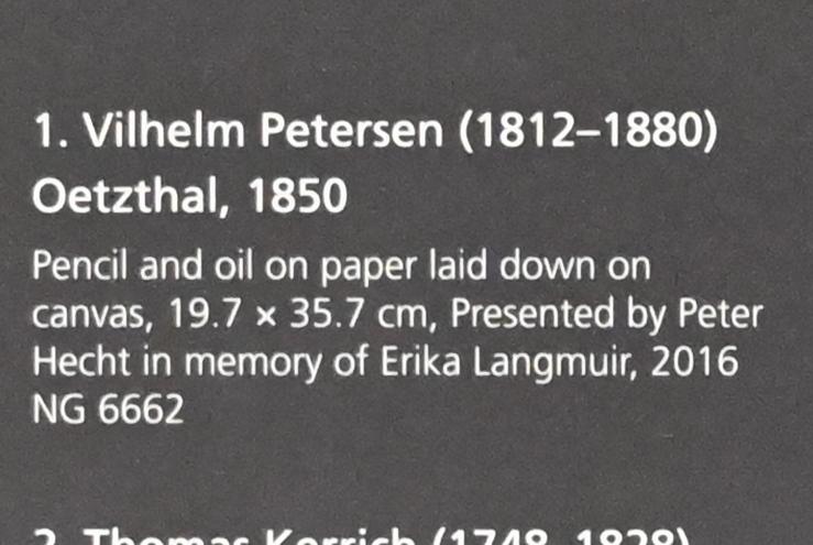 Vilhelm Petersen (1850), Ötztal, London, National Gallery, Saal 43, 1850, Bild 2/2
