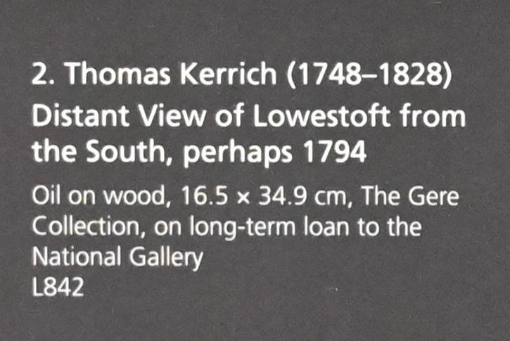 Thomas Kerrich (1794), Blick auf das entfernte Lowestoft von Süden, London, National Gallery, Saal 43, 1794, Bild 2/2