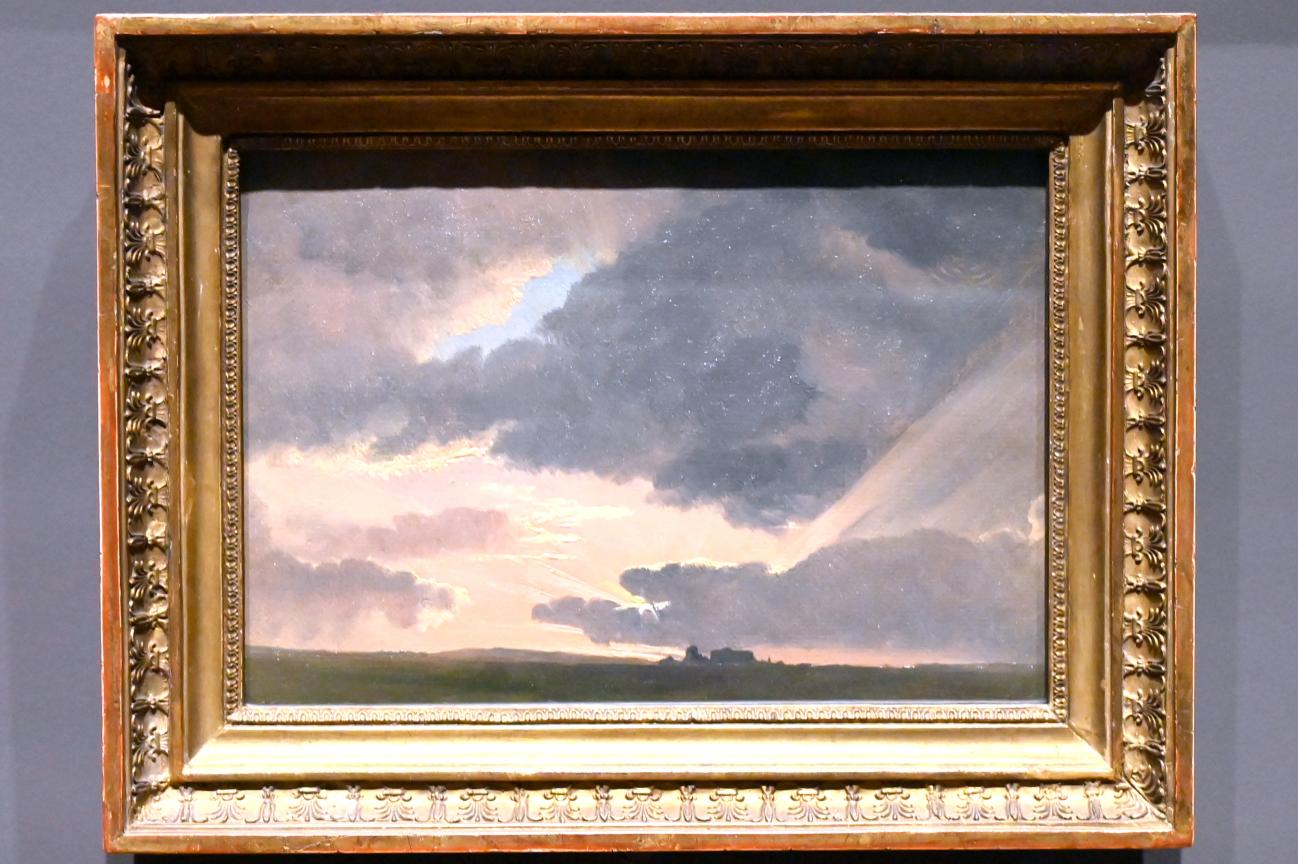Simon Denis (1787–1800): Sonnenuntergang in der Campagna Romana, um 1800