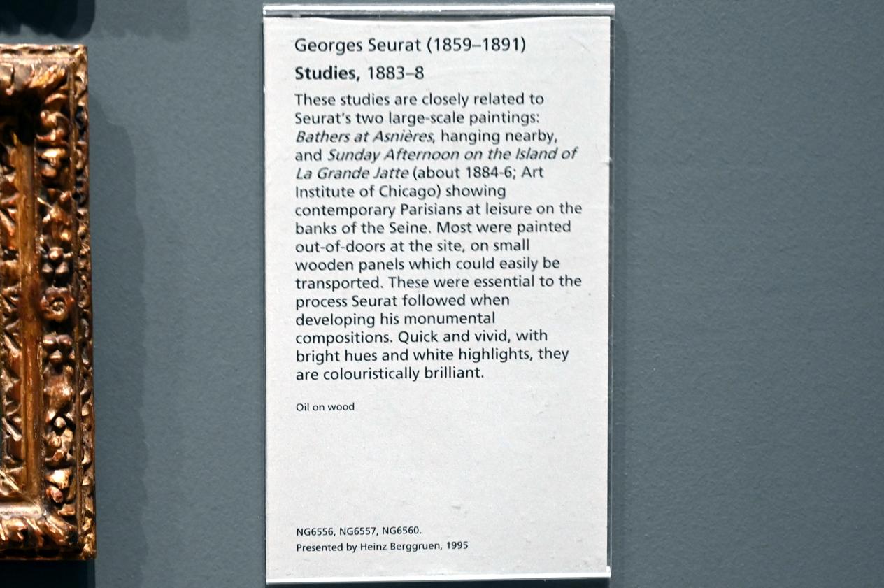 Georges Seurat (1879–1891), Studie für "La Grande Jatte", London, National Gallery, Saal 40, 1883–1888, Bild 2/2