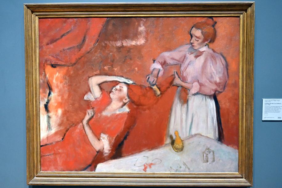 Edgar Degas (1855–1909): Kämmen der Haare ("Der Friseur"), um 1896