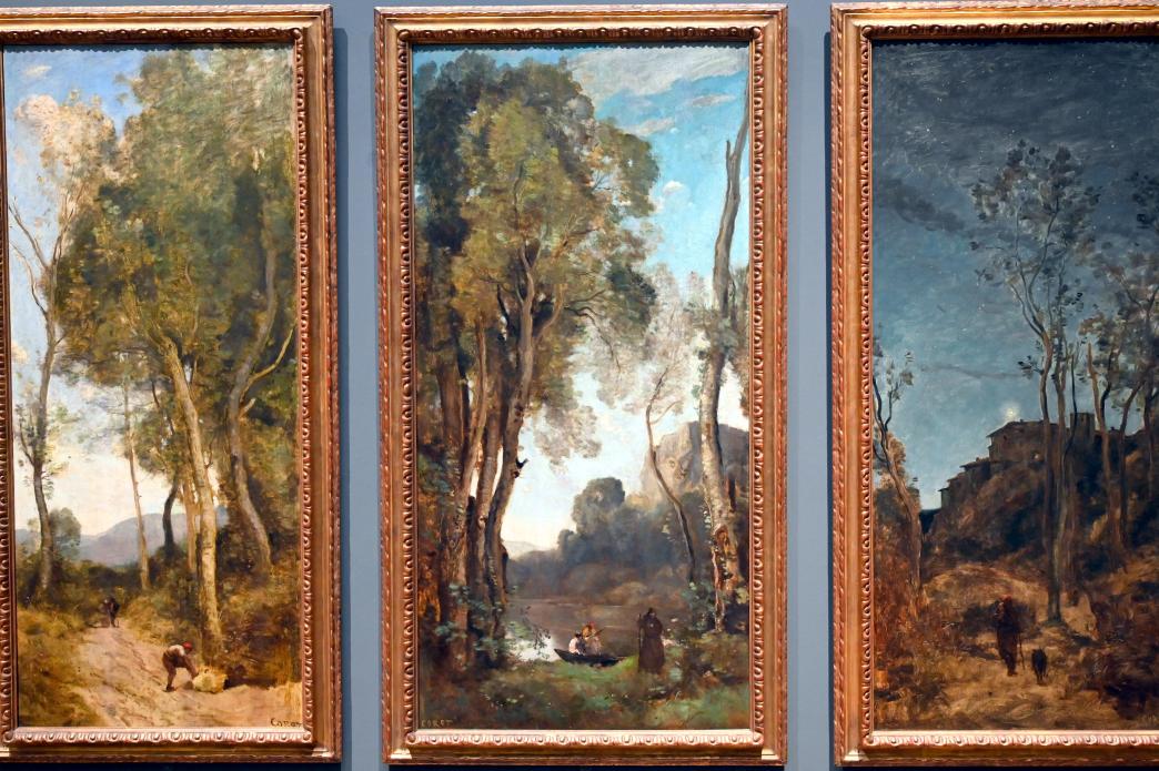 Jean-Baptiste Camille Corot (1823–1874), Die vier Tageszeiten, London, National Gallery, Saal 45, um 1858, Bild 4/6