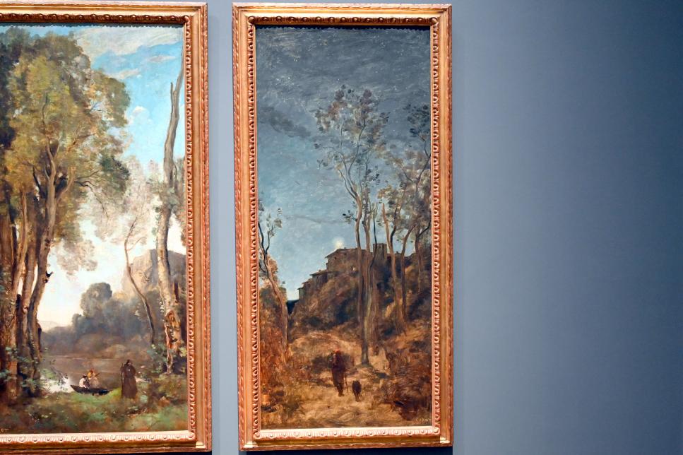 Jean-Baptiste Camille Corot (1823–1874), Die vier Tageszeiten, London, National Gallery, Saal 45, um 1858, Bild 5/6