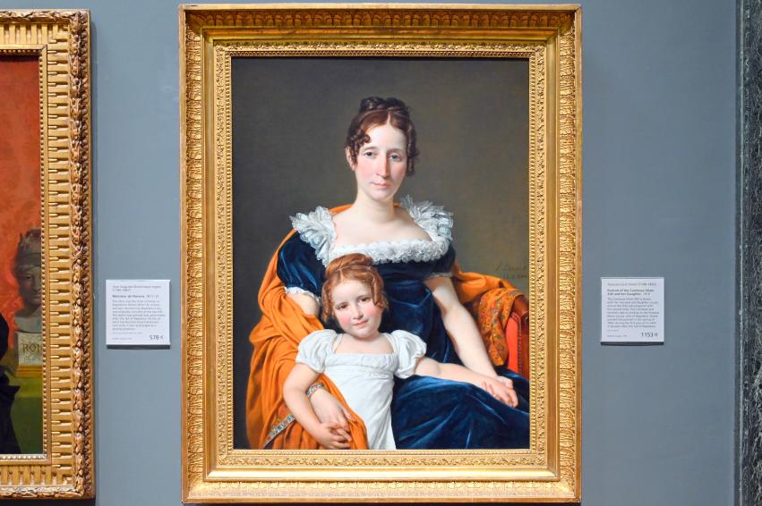 Jacques-Louis David (1787–1816), Porträt der Gräfin Vilain XIIII mit ihrer Tochter, London, National Gallery, Saal 45, 1816