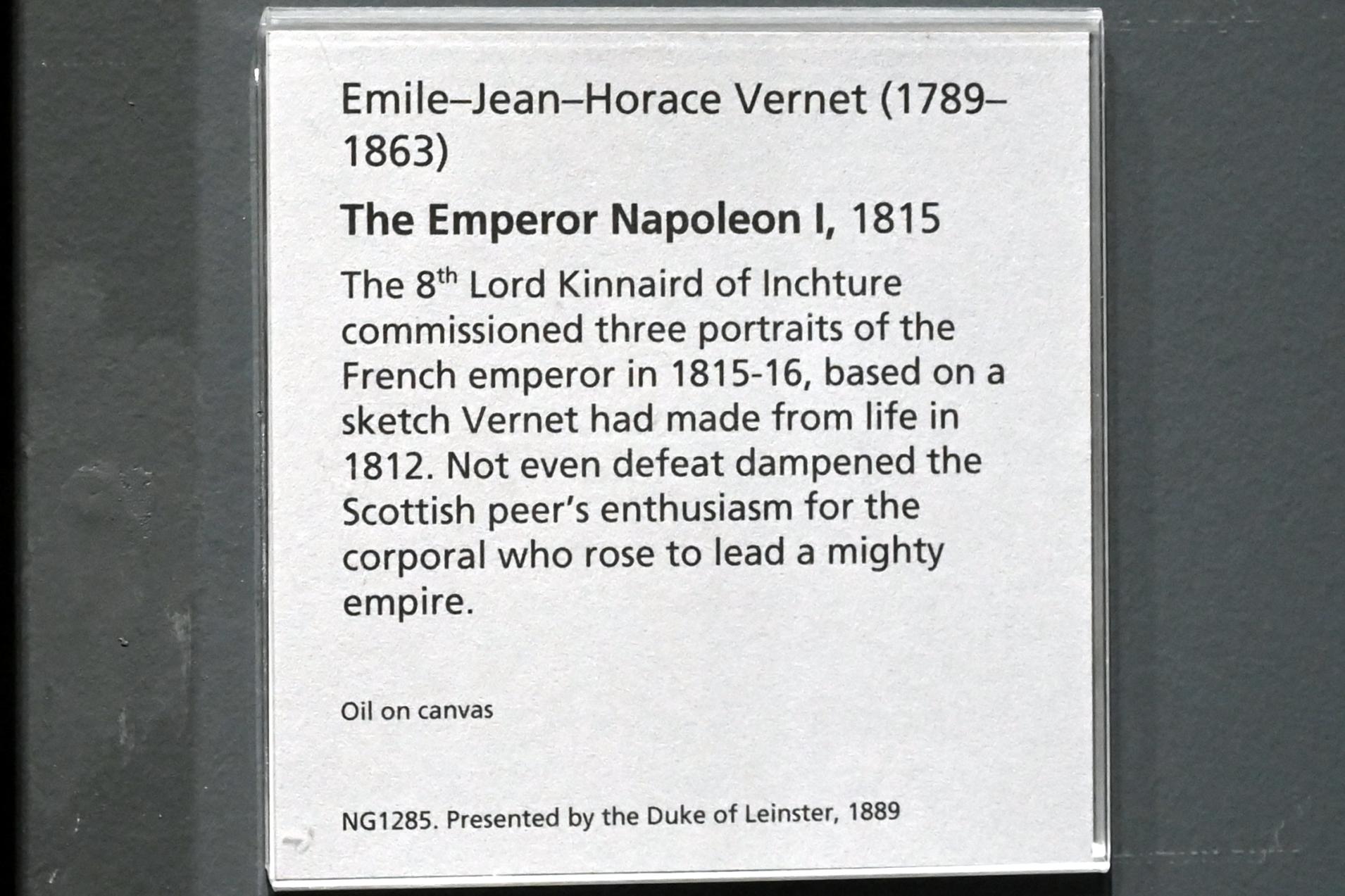 Francisco de Goya (Francisco José de Goya y Lucientes) (1779–1820), Kaiser Napoleon Bonaparte, London, National Gallery, Saal 45, 1815, Bild 2/2
