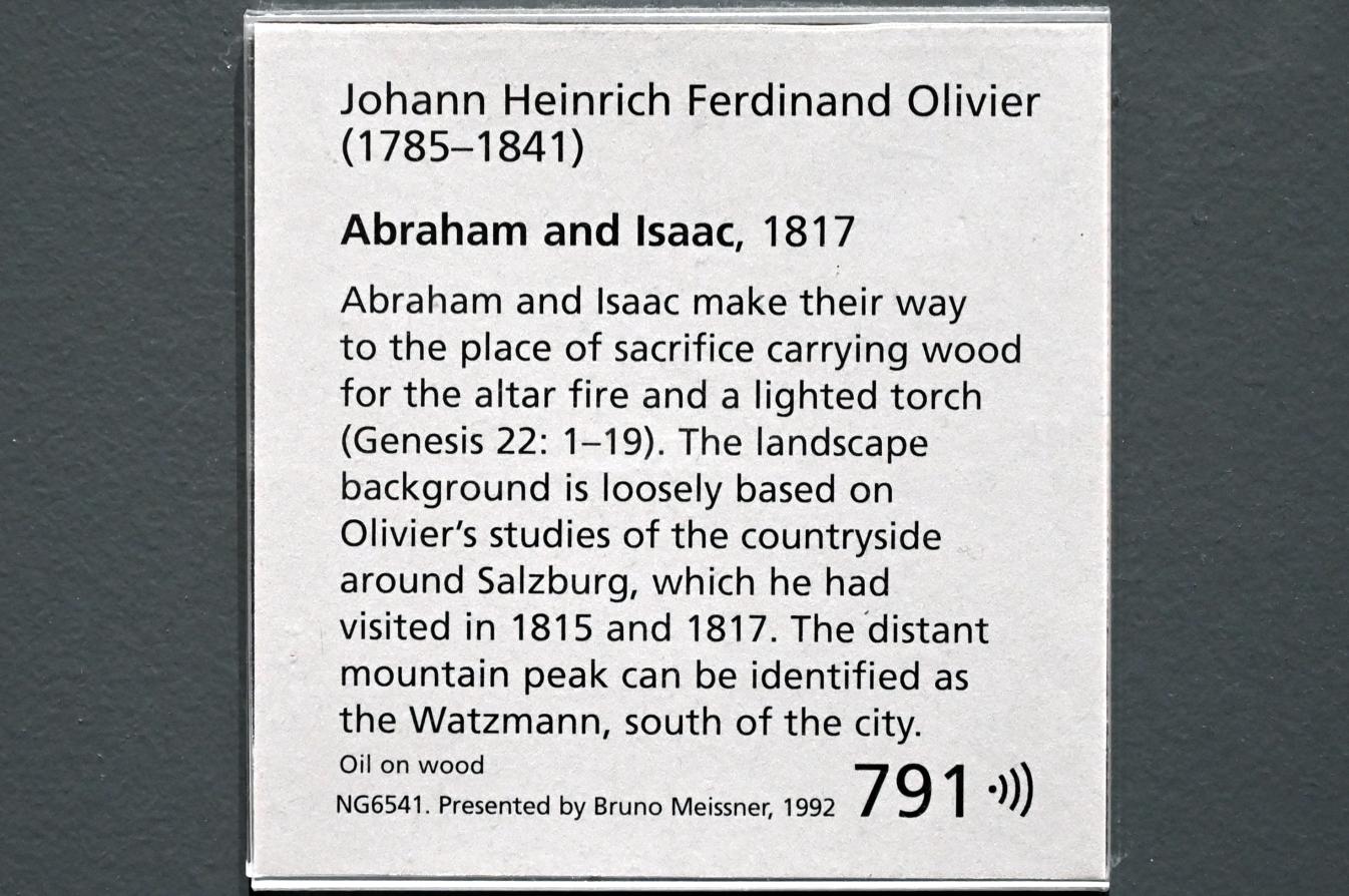 Ferdinand Johann von Olivier (1817–1832), Abraham und Isaak, London, National Gallery, Saal 45, 1817, Bild 2/2