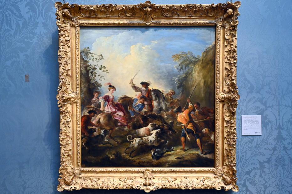 Joseph Parrocel (1699–1700), Wildschweinjagd, London, National Gallery, Saal 33, um 1700