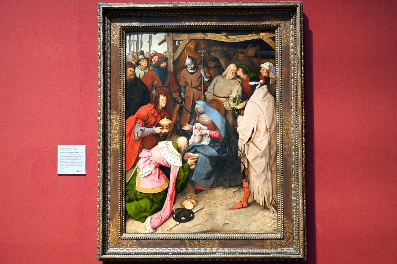 Pieter Brueghel der Ältere (Bauernbrueghel) (1559–1568): Anbetung der Könige, 1564
