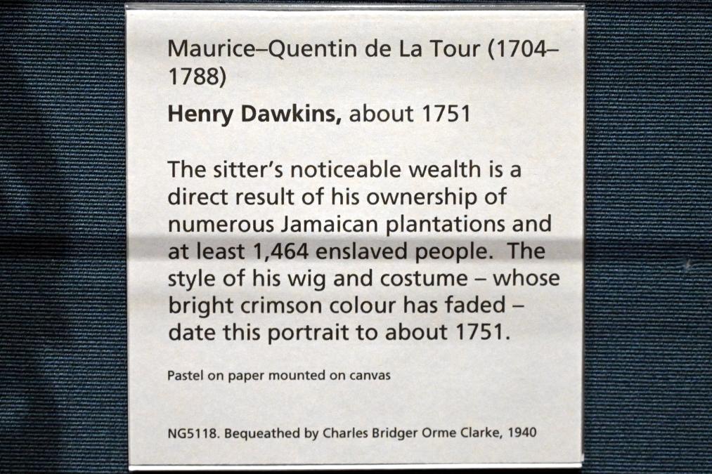 Maurice Quentin de La Tour (1749–1765), Porträt des Henry Dawkins, London, National Gallery, Saal 17a, um 1751, Bild 2/2